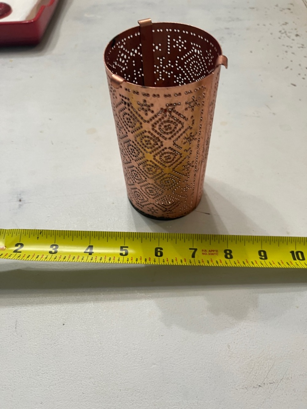 Copper-Tone Decorative Metal Votive Holder - Home Accents candle holder